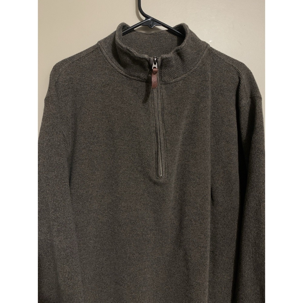 Woolrich Quarter Zip Pullover Sweater Men's XL Brown *materials tag is missing - Picture 5 of 16